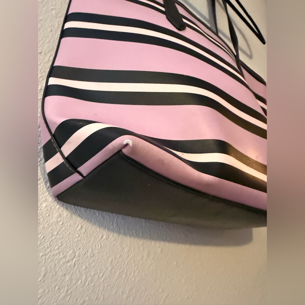 KATE SPADE NEW YORK CASSY OTTOMAN STRIPED LARGE TOTE BAG - Picture 6 of 8